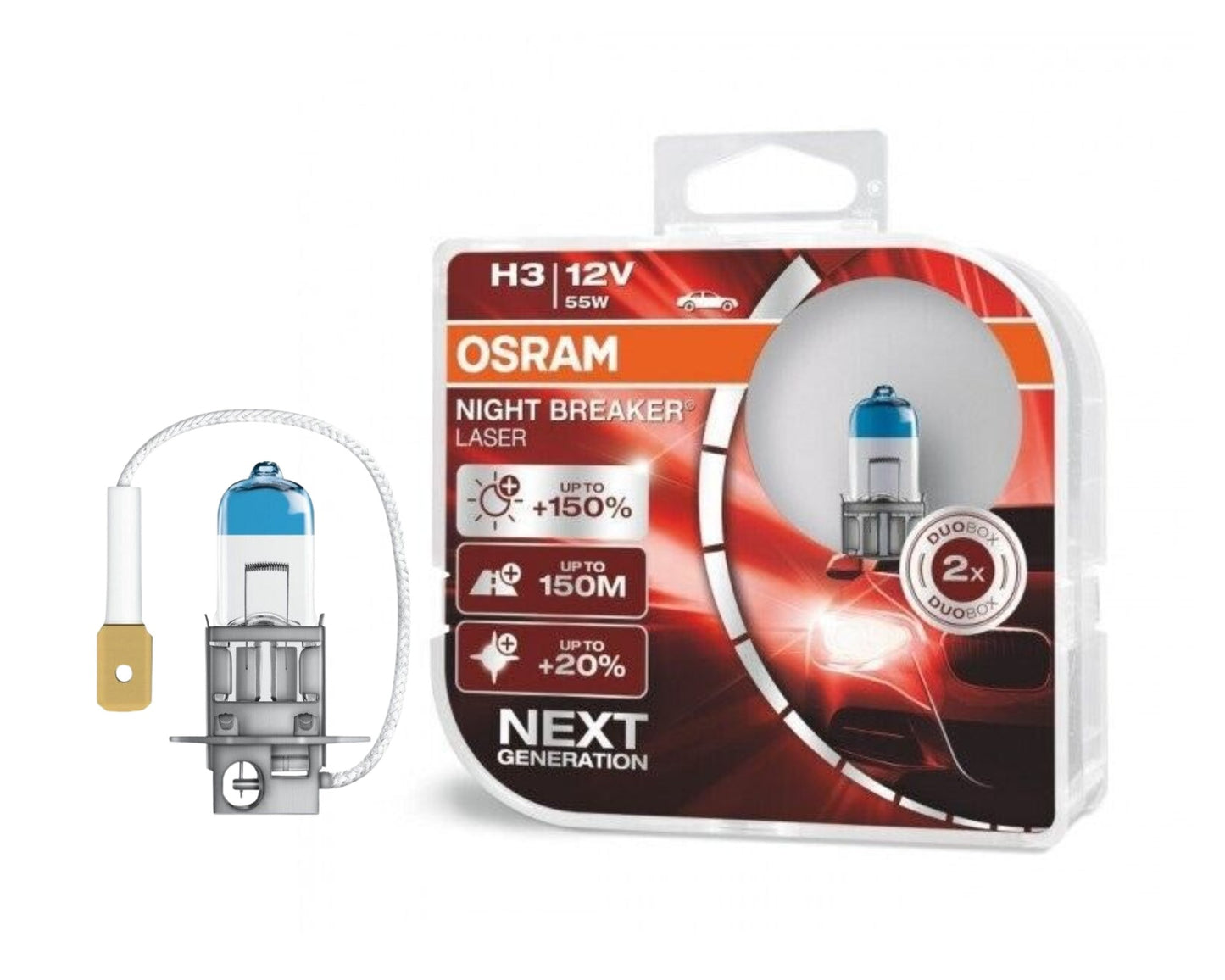 Osram Night Breaker Laser H3 12V Headlamp Bulb Set