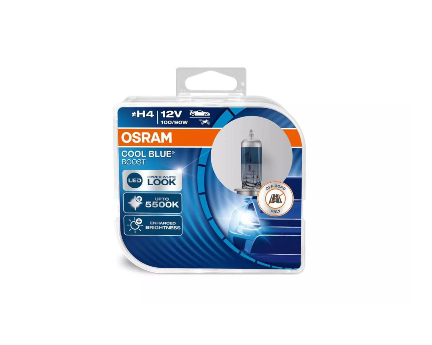 Osram Cool Blue BOOST - H4 12V Bulb Set