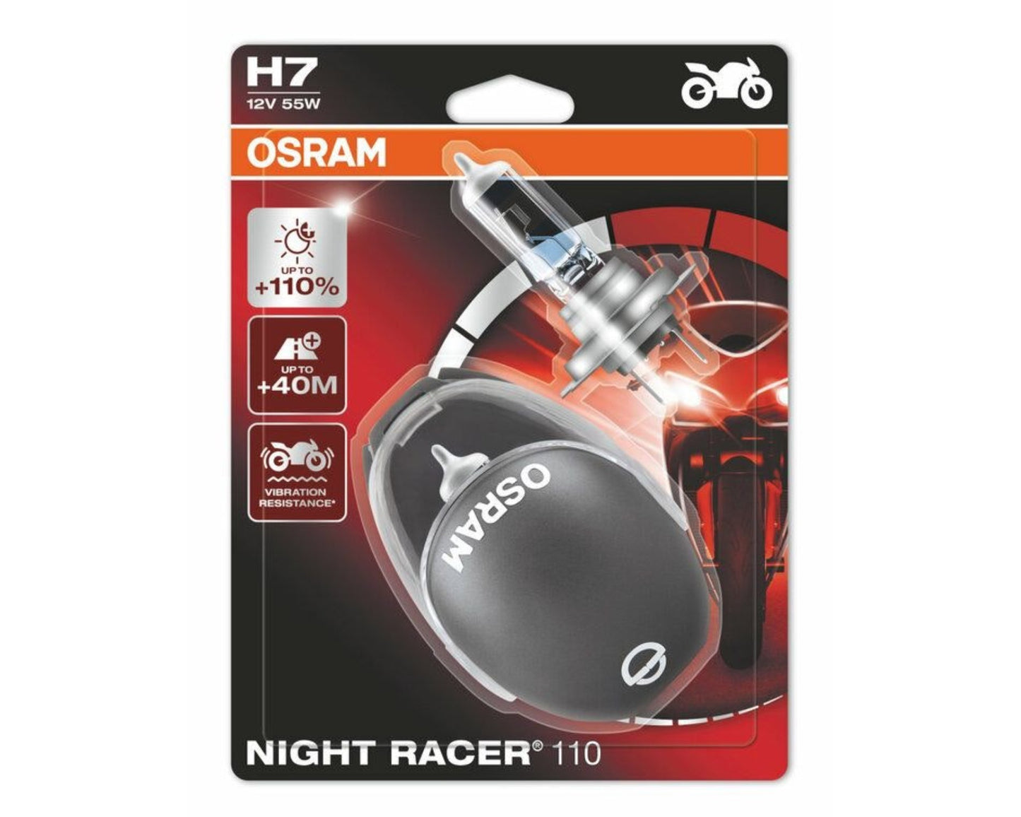 Osram Night Racer H7 12V Motorcycle Bulb Set