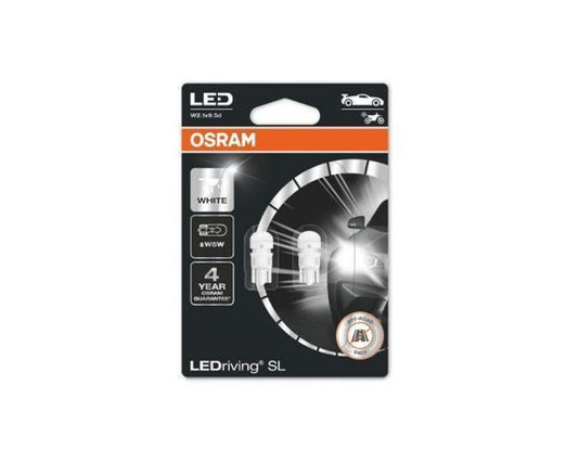 Osram W5W SL LED Push-In Bulbs (White)