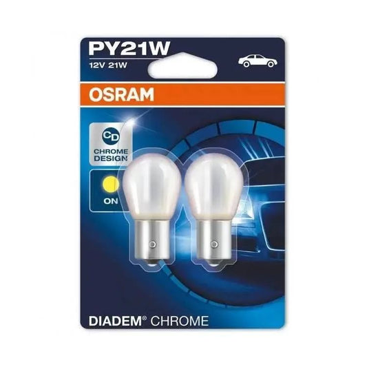 Osram Diadem PY21W 12V/21W Bulb Set - Chrome